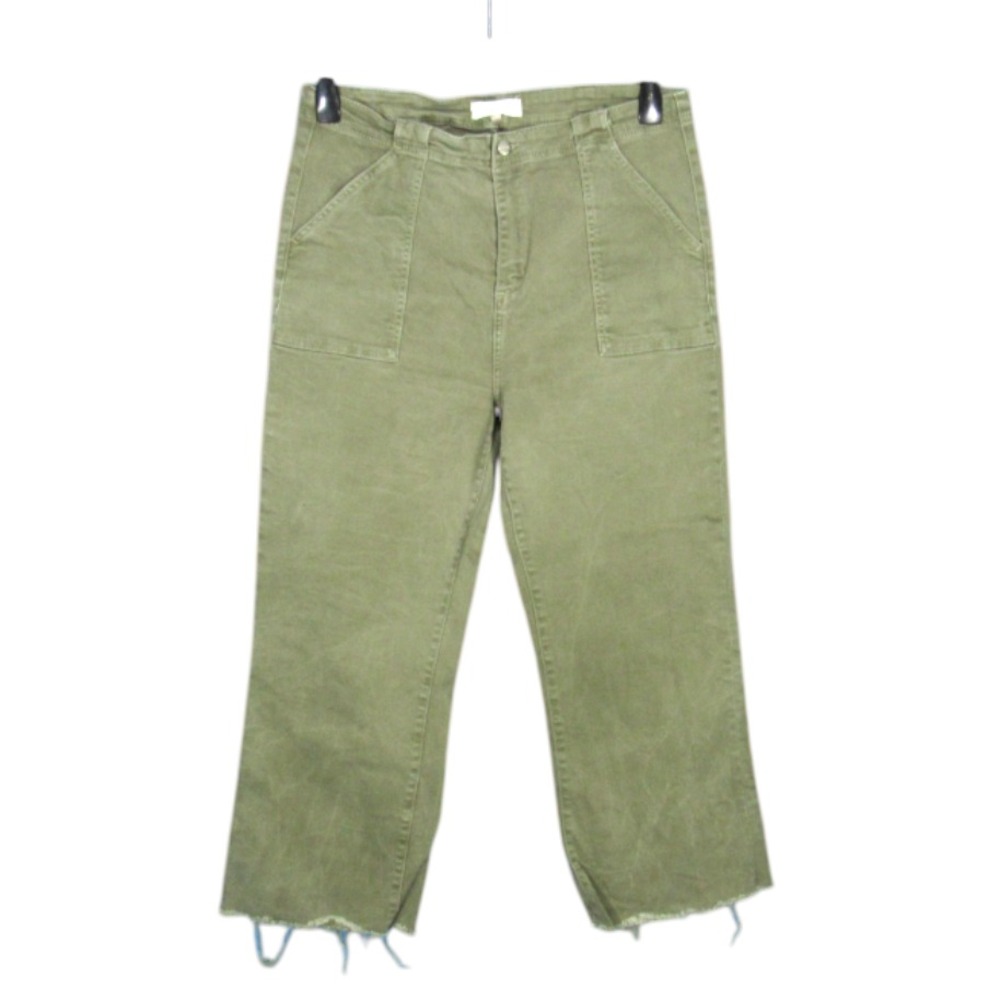 RISEN JEANS Army Green PATCH POCKET High-Rise ROSIE FLARE ANKLE HEM Plus 2XL